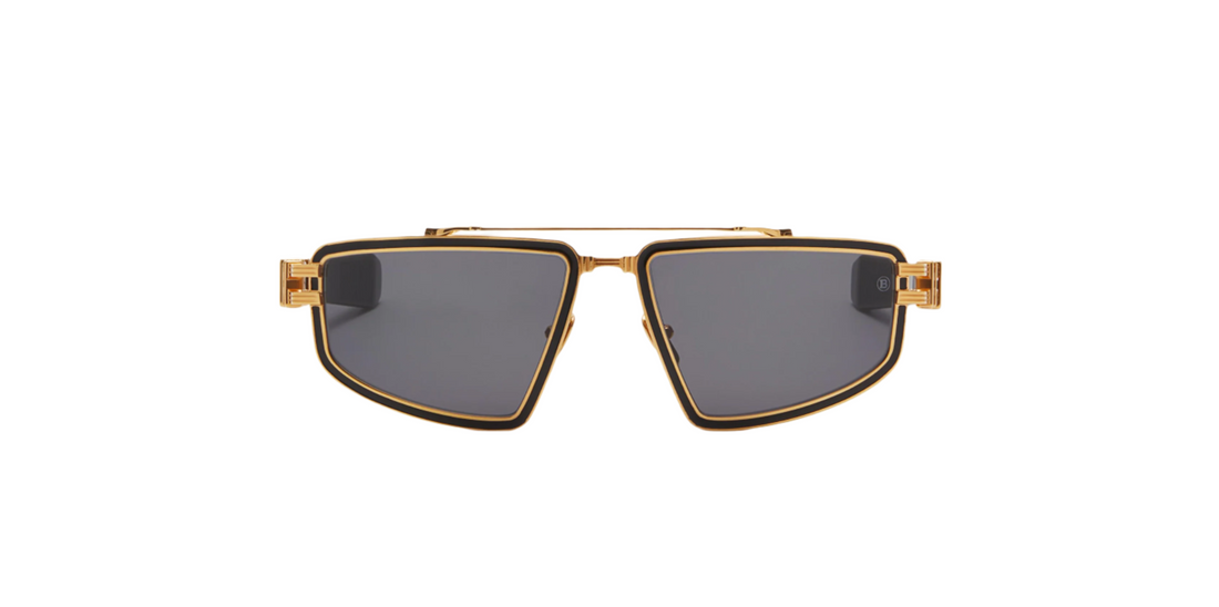 BALMAIN BPS139A TITAN GLD BLK 59 SUNGLASSES