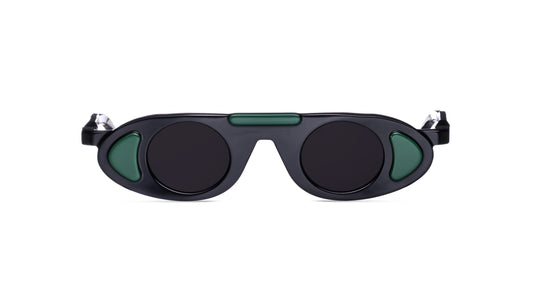 VAVA BL0050 BLACK LABEL  BLACK GREEN 35 SUNGLASSES