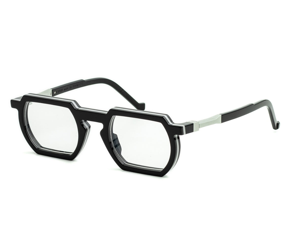 VAVA WL0032 WHITE LABEL BLACK LIGHT GREY 50 FRAME