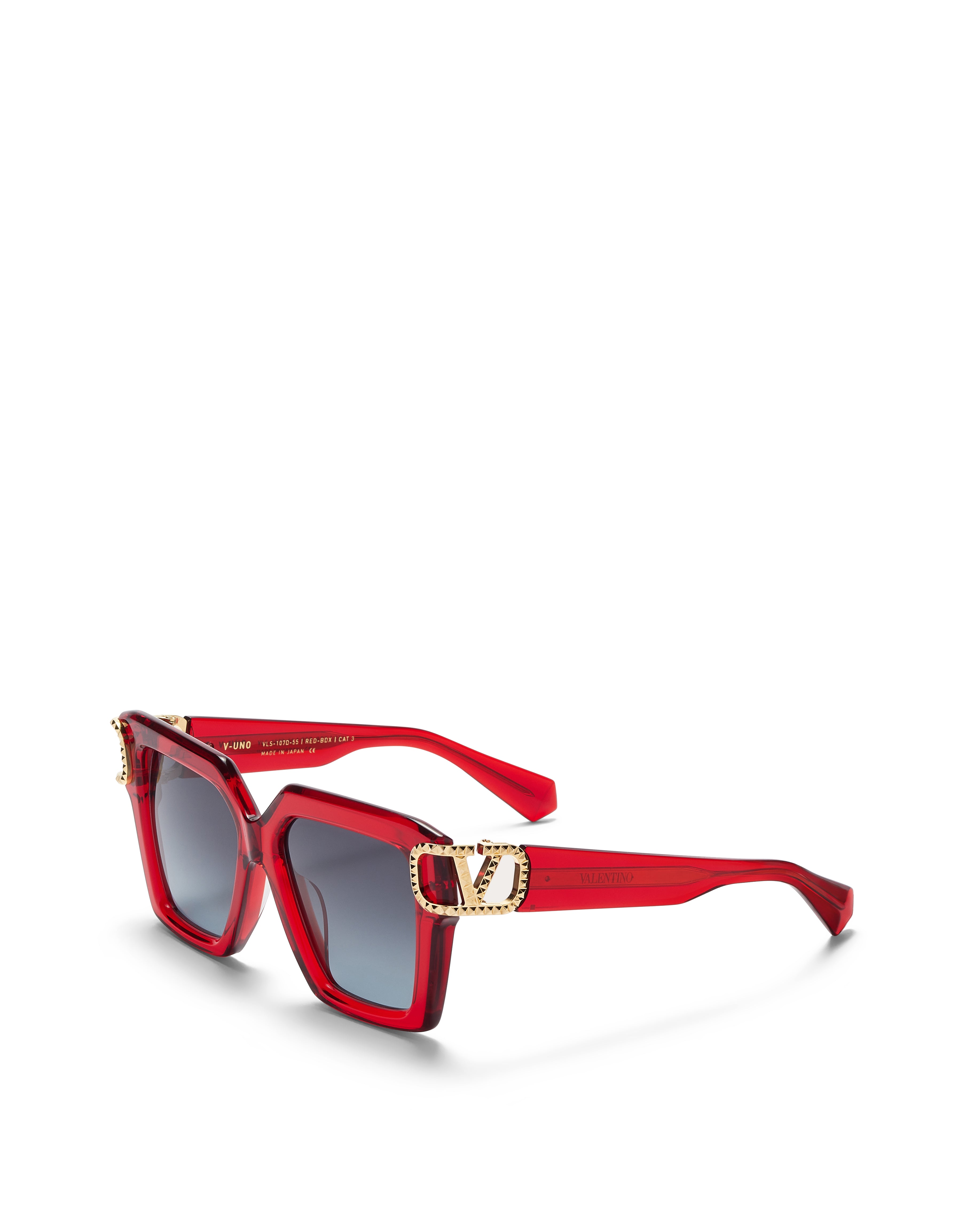 VALENTINO VLS107D V-UNO RED GLD 55 SUNGLASSES
