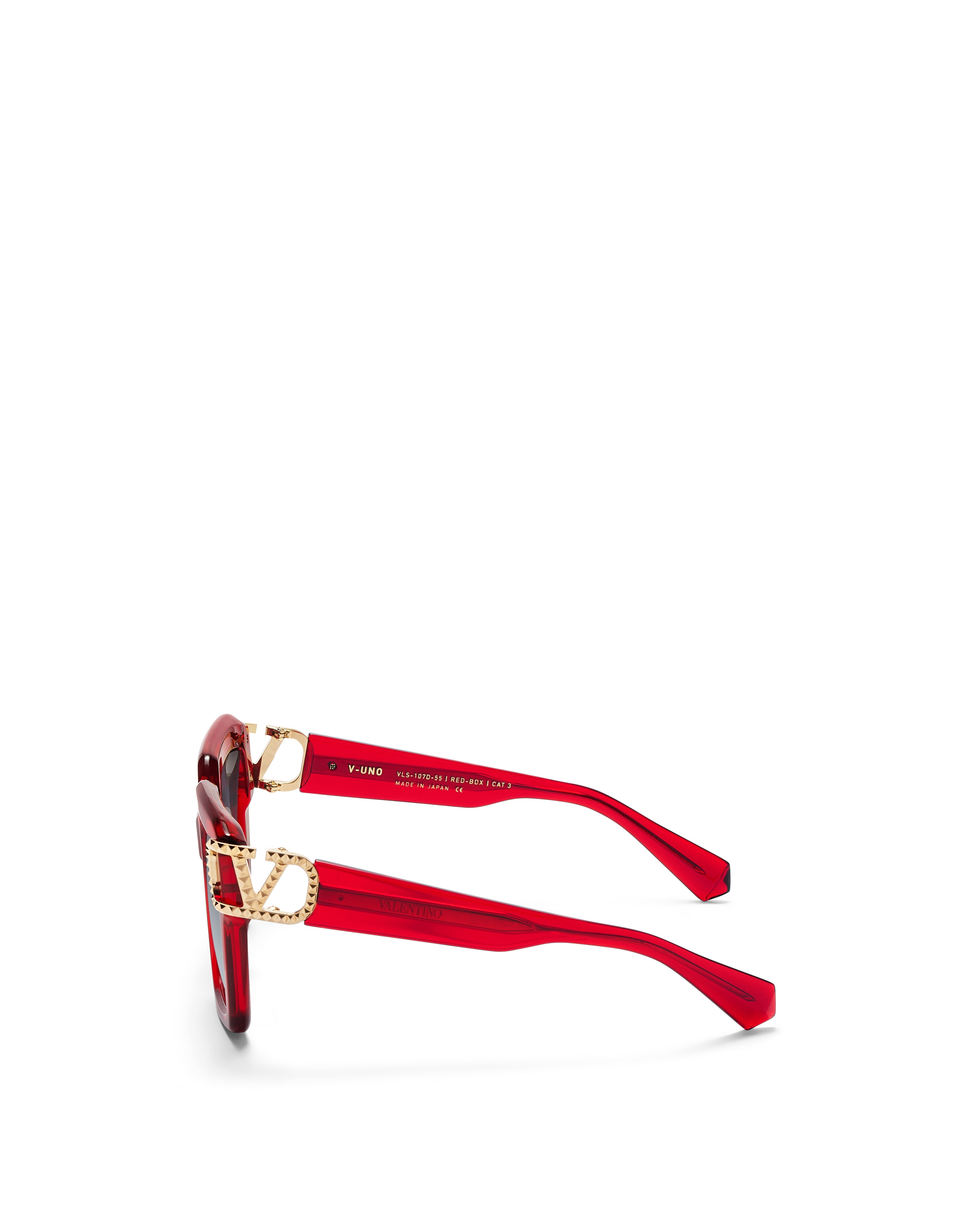 VALENTINO VLS107D V-UNO RED GLD 55 SUNGLASSES