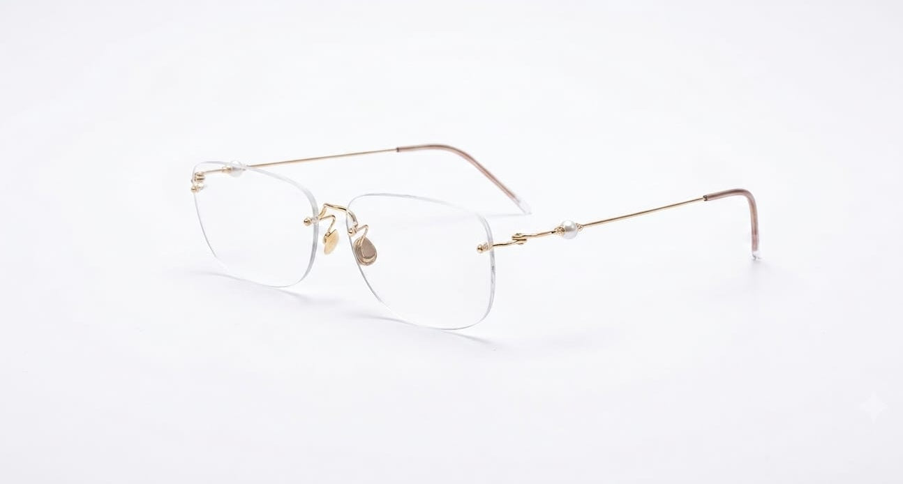 LINDBERG 2478 LTD074 324BG 18/30 SPIRIT PRECIOUS MARIS PEARL YELLOW GOLD PEARL 53 FRAME