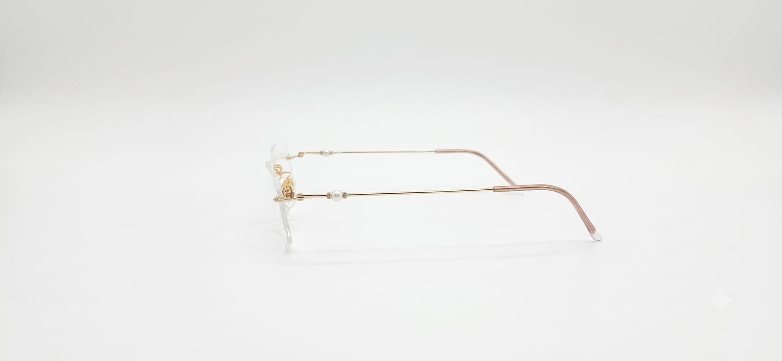 LINDBERG 2478 LTD074 324BG 18/30 SPIRIT PRECIOUS MARIS PEARL YELLOW GOLD PEARL 53 FRAME
