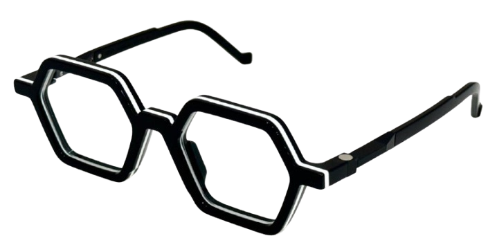 VAVA WL0094 BLACK WHITE 50 FRAME