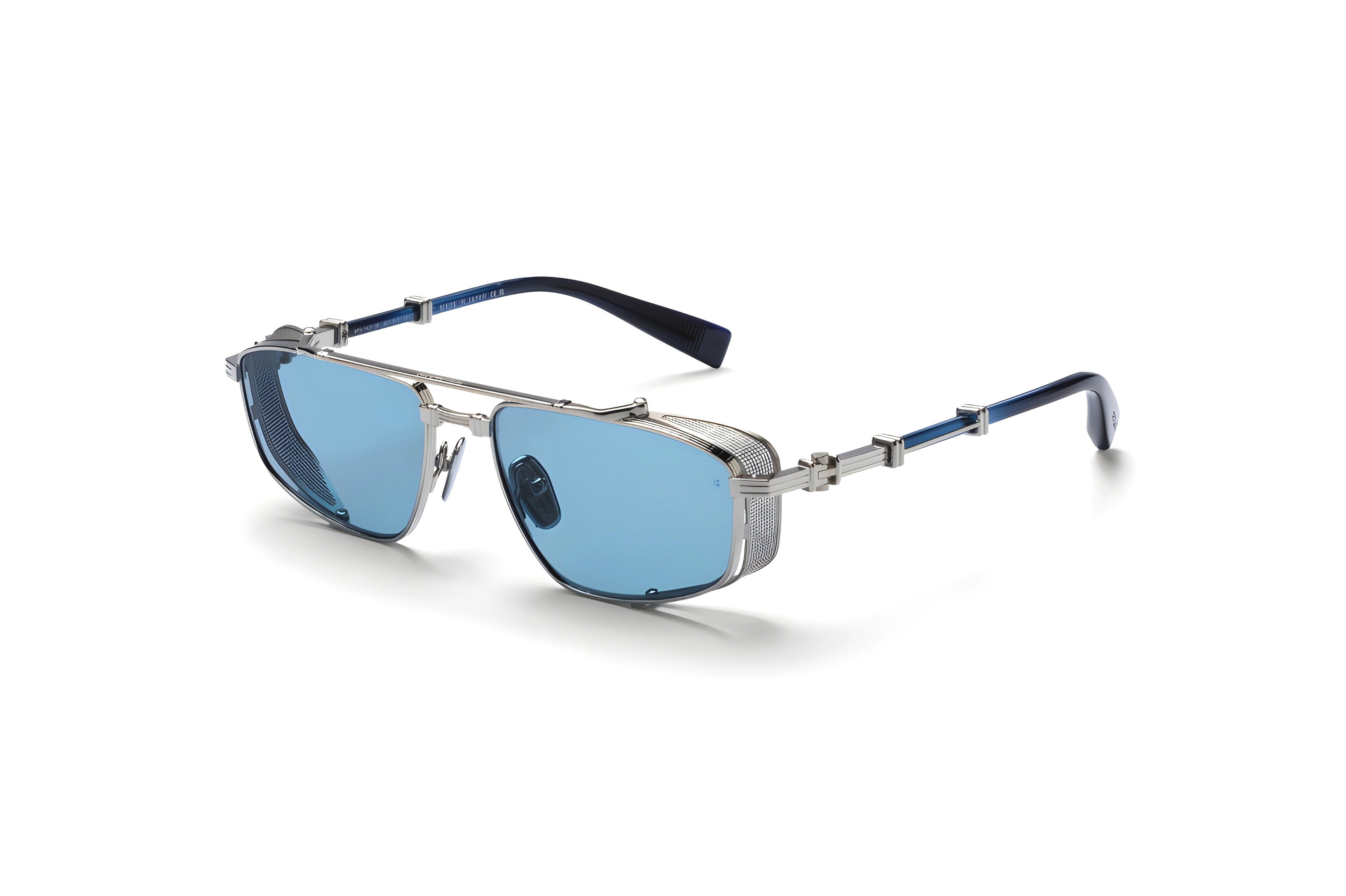 BALMAIN PARIS BPS142F BRIGADE SLV BLU 56 SUNGLASSES