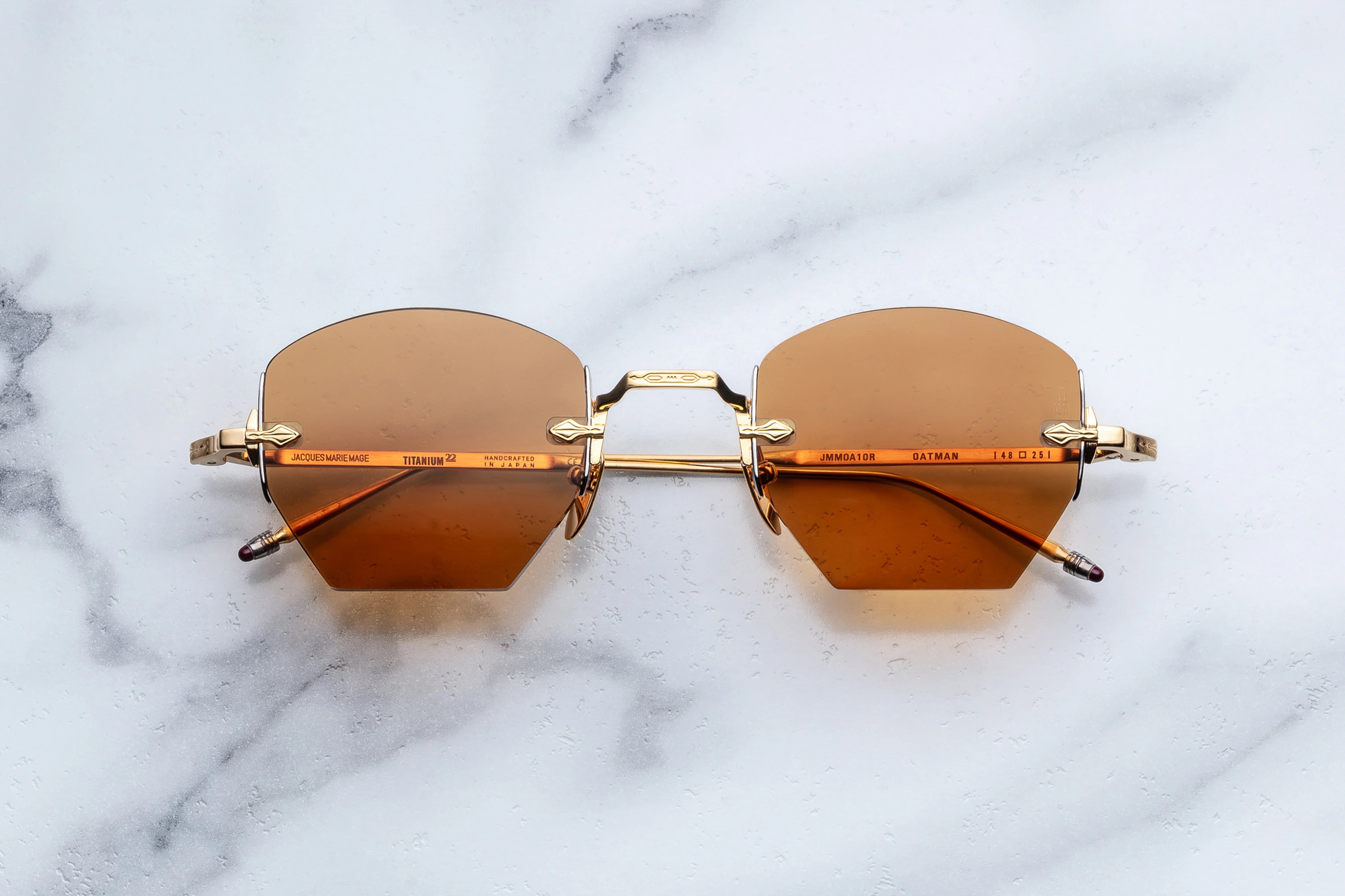 JACQUES MARIE MAGE OATMAN 266/350 JMMOA10R SUNTAN 48 SUNGLASSES