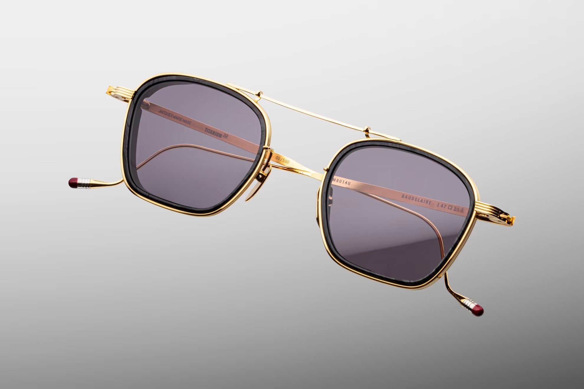 JACQUES MARIE MAGE BAUDELAIRE JMMBU14U EBONY 47 SUNGLASSES