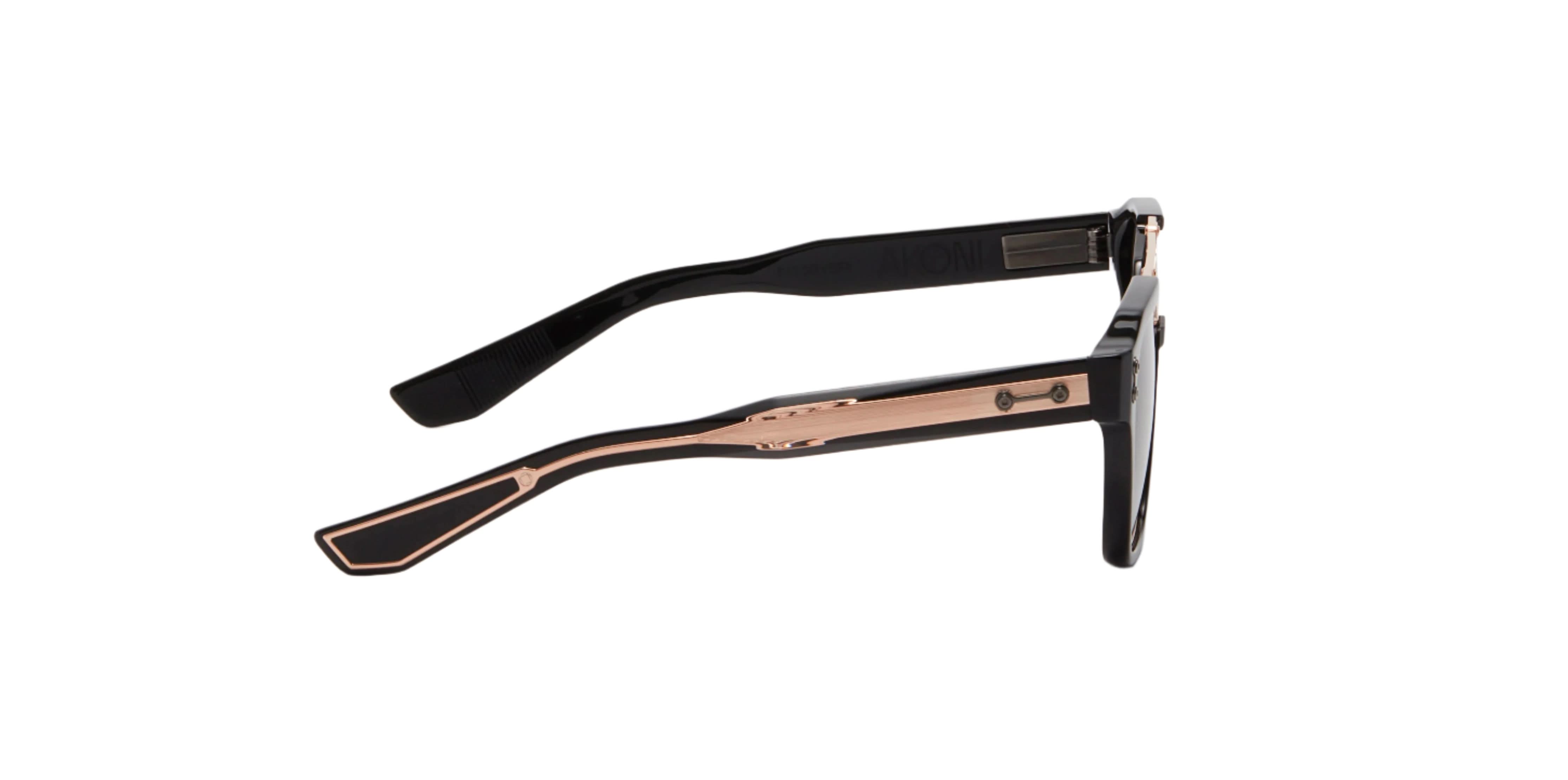 AKONI AKS509A DISCOVERY BLK RSE 55 SUNGLASSES