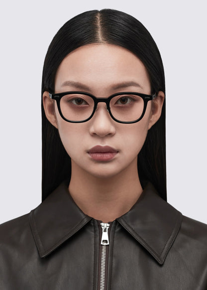 A SOCIETY LOWEN CLIPON BLACK BLACK 49 SUNGLASSES