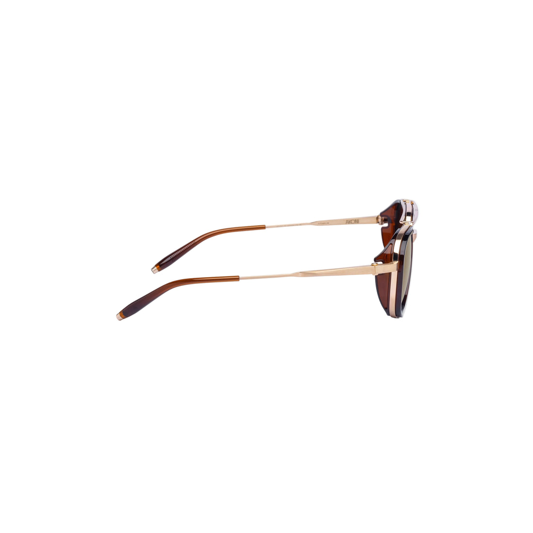 AKONI AKS525C SPITZER GLD BRN 54 SUNGLASSES