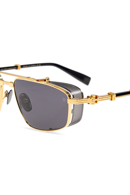 BALMAIN PARIS BPS142D BRIGADE V GLD BLK 56 SUNGLASSES