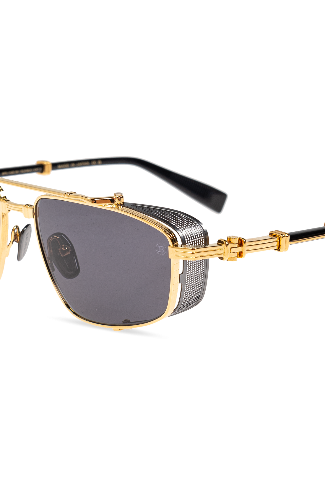 BALMAIN BPS142D BRIGADE V GLD BLK 56 SUNGLASSES