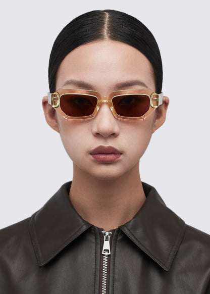 A SOCIETY INARI HONEY 53 SUNGLASSES