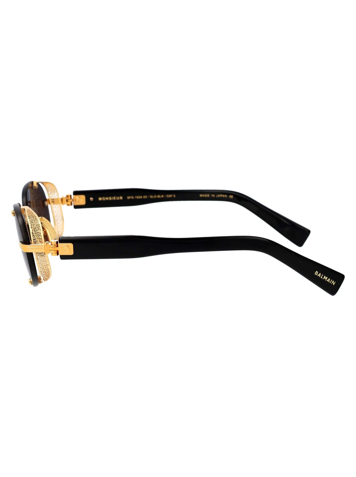 BALMAIN PARIS BPS153A MONSIEUR GLD BLK 53 SUNGLASSES