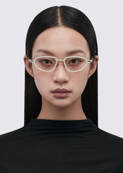 A SOCIETY DREW CLIPON BEIGE CRYSTAL 51 SUNGLASSES
