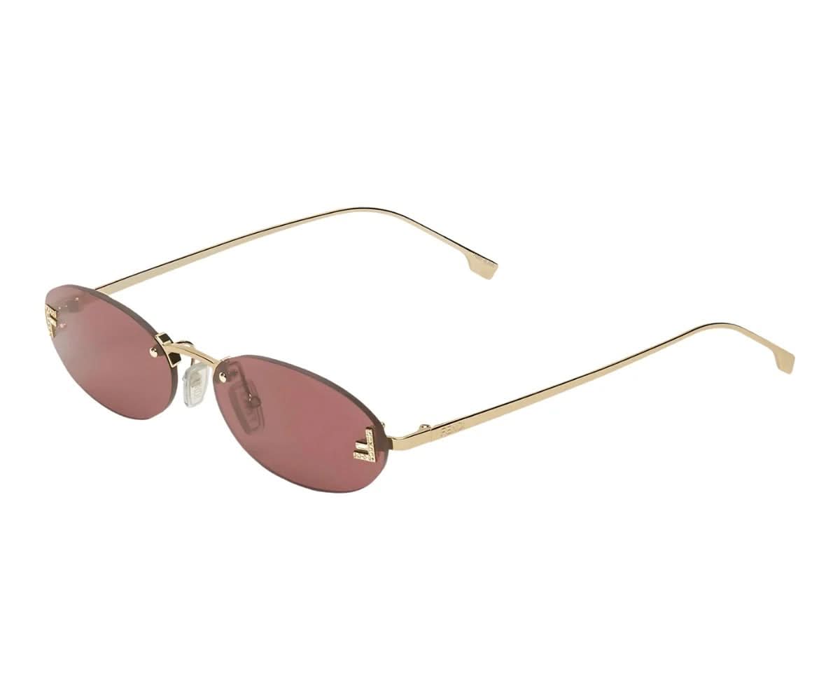 Fendi dark mauve gradient aviator sunglasses FE40065F 81S Transparent Burgundy/Burgundy main image 2