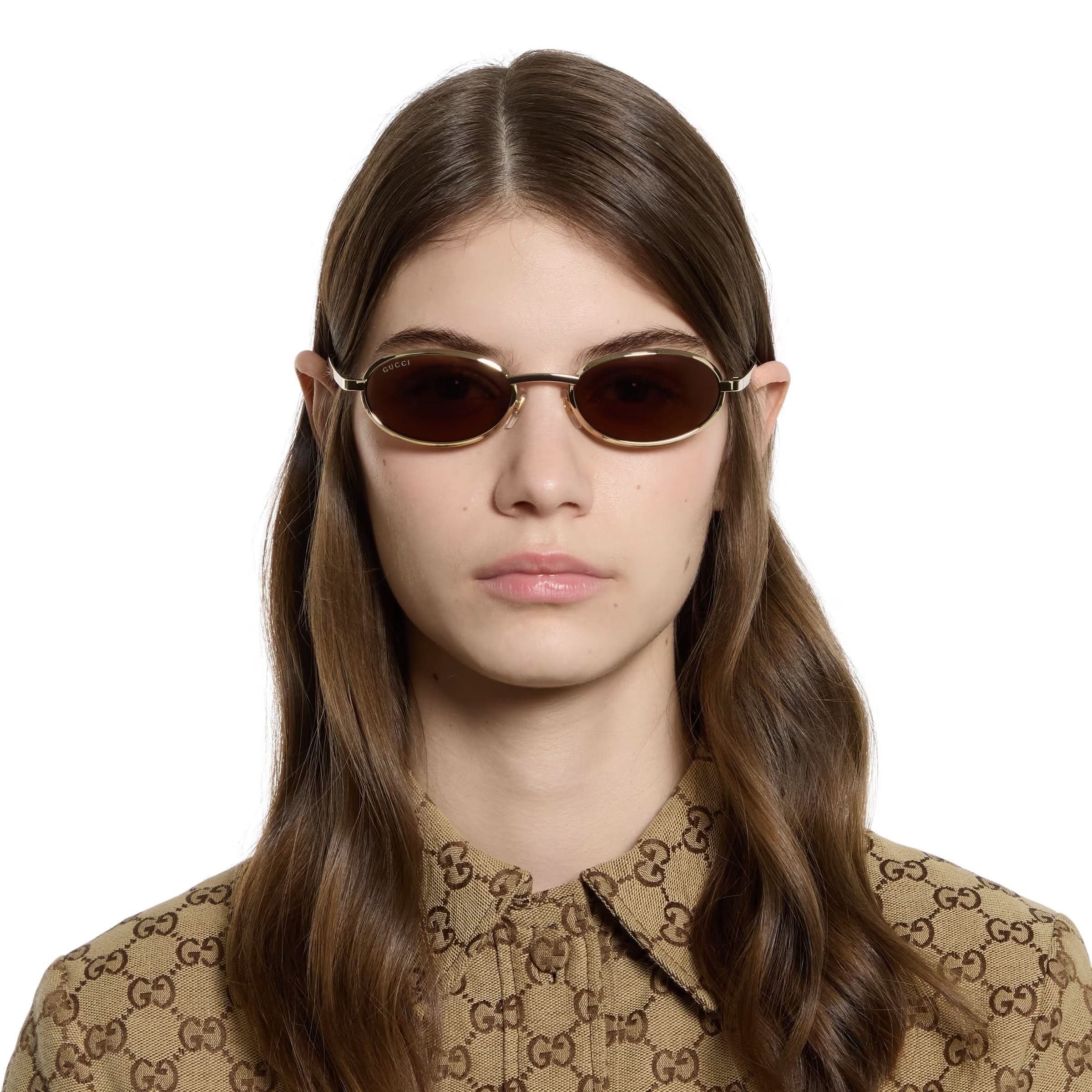 小物 Archive GUCCI Brown oval sunglasses GUCCI GG1942S 003 53 SUNGLASSES