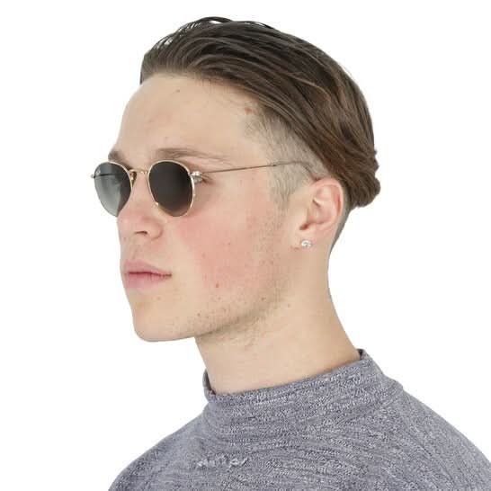 RAYBAN RB3447 ROUND METAL 001 50 SUNGLASSES