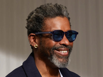 MOSCOT DAHVEN SAPPHIRE 44 SUNGLASSES