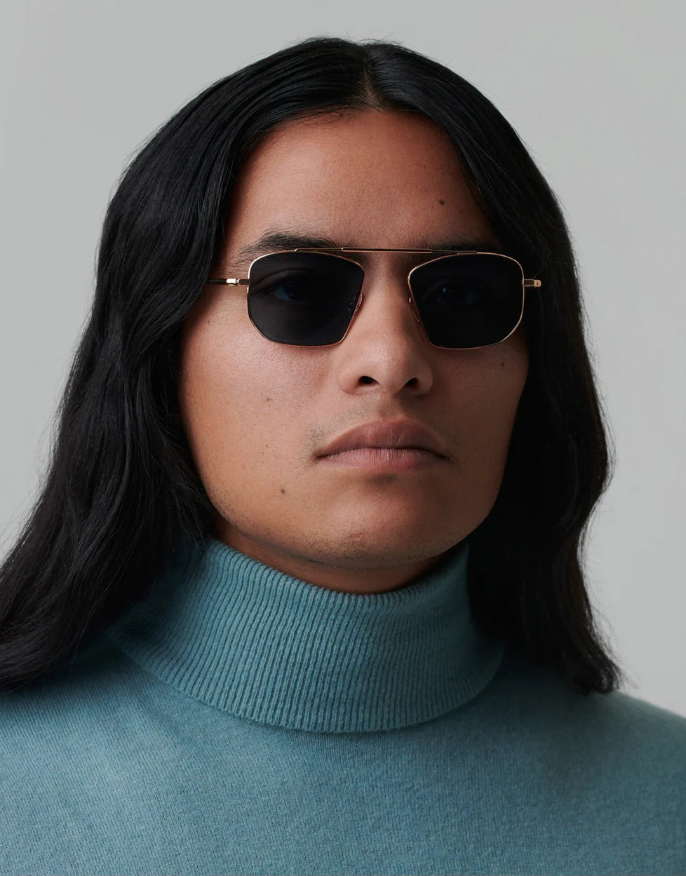 AHLEM NEW YORK PEONY GOLD 50 SUNGLASSES