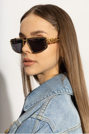BALMAIN BPS139A TITAN GLD BLK 59 SUNGLASSES