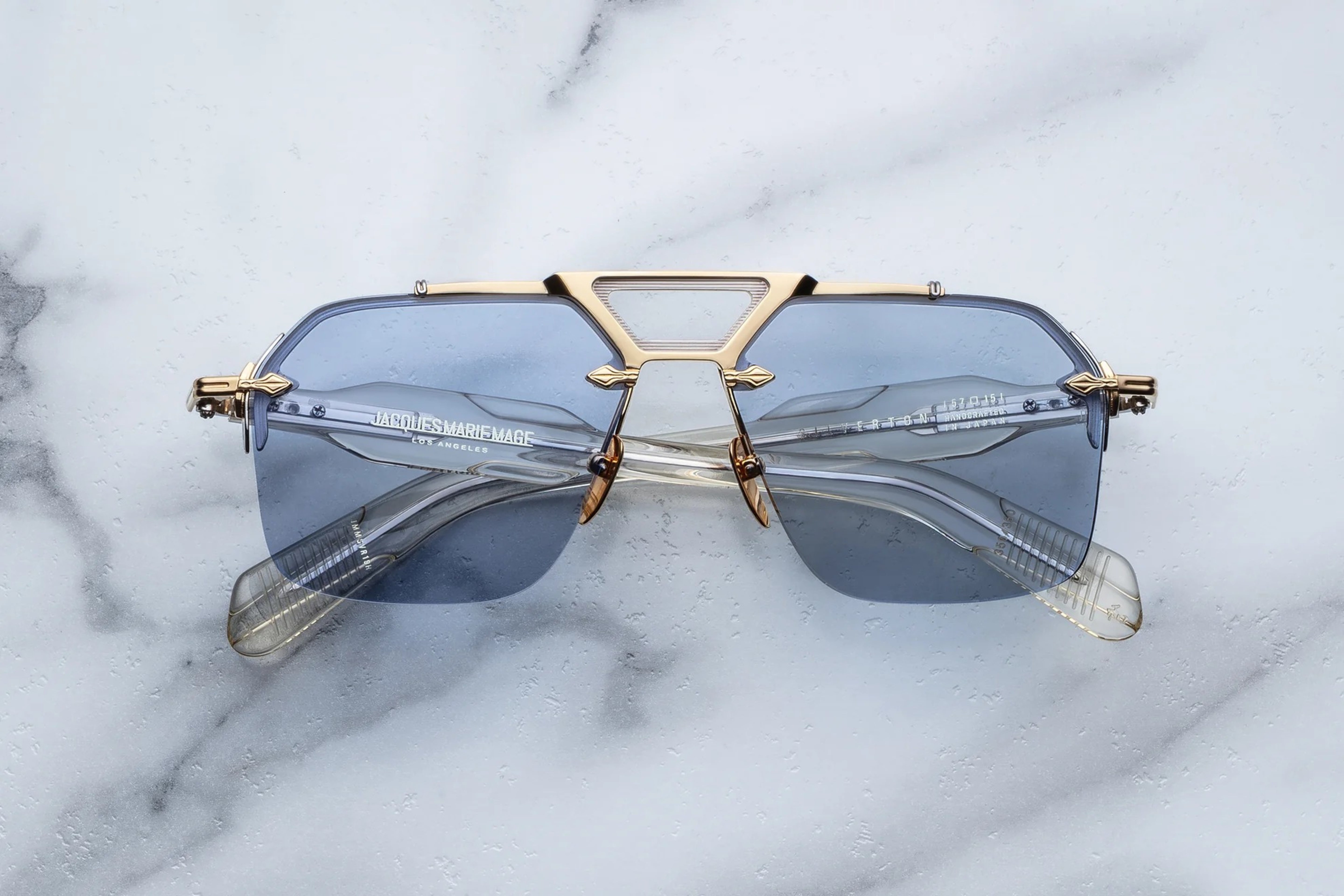 JACQUES MARIE MAGE SILVERTON 76/350 JMMSVR19H 57 SUNGLASSES