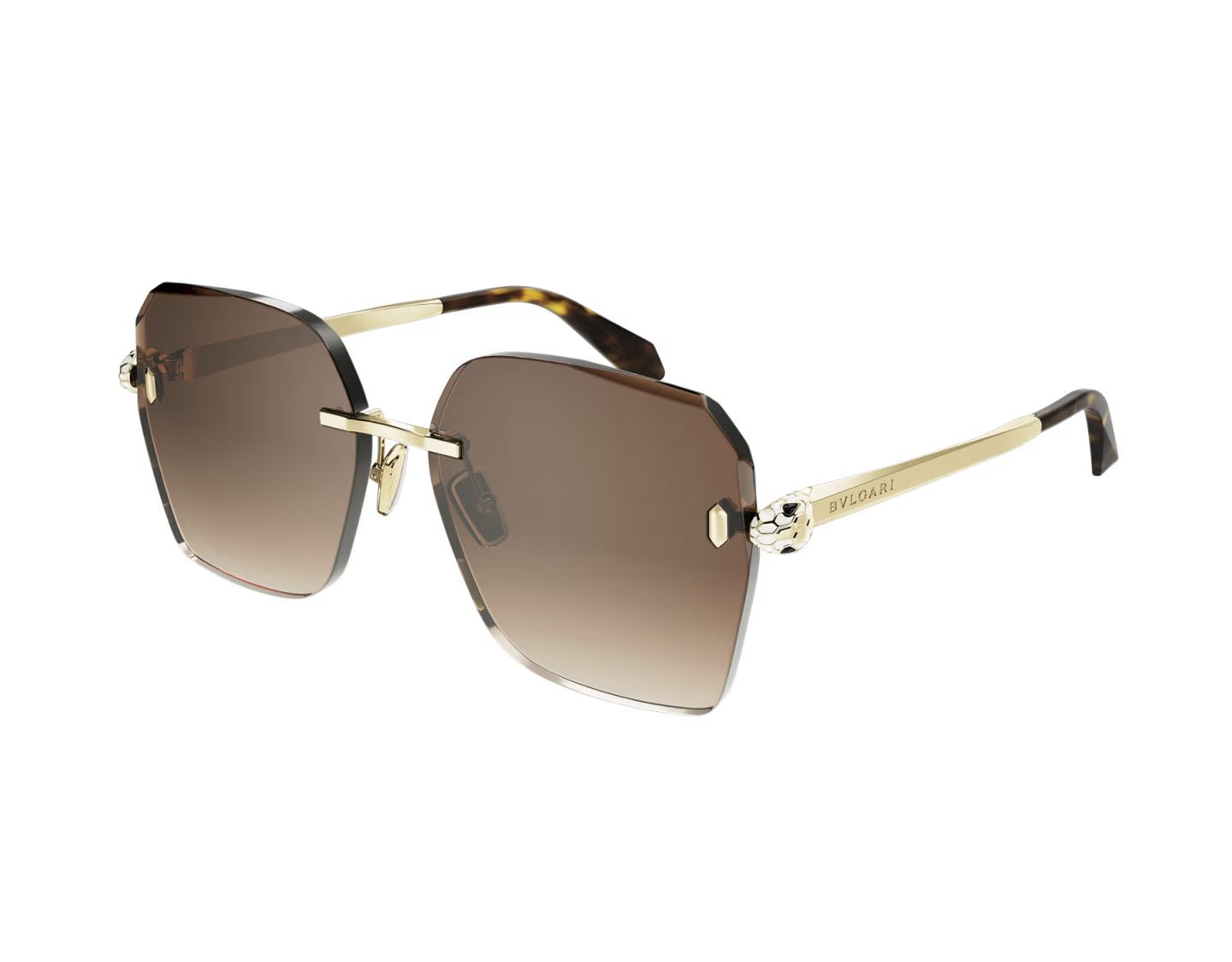 BVLGARI ブラウンサングラス クリスタル装飾 BVLGARI BV40066U 33F 58 SUNGLASSES