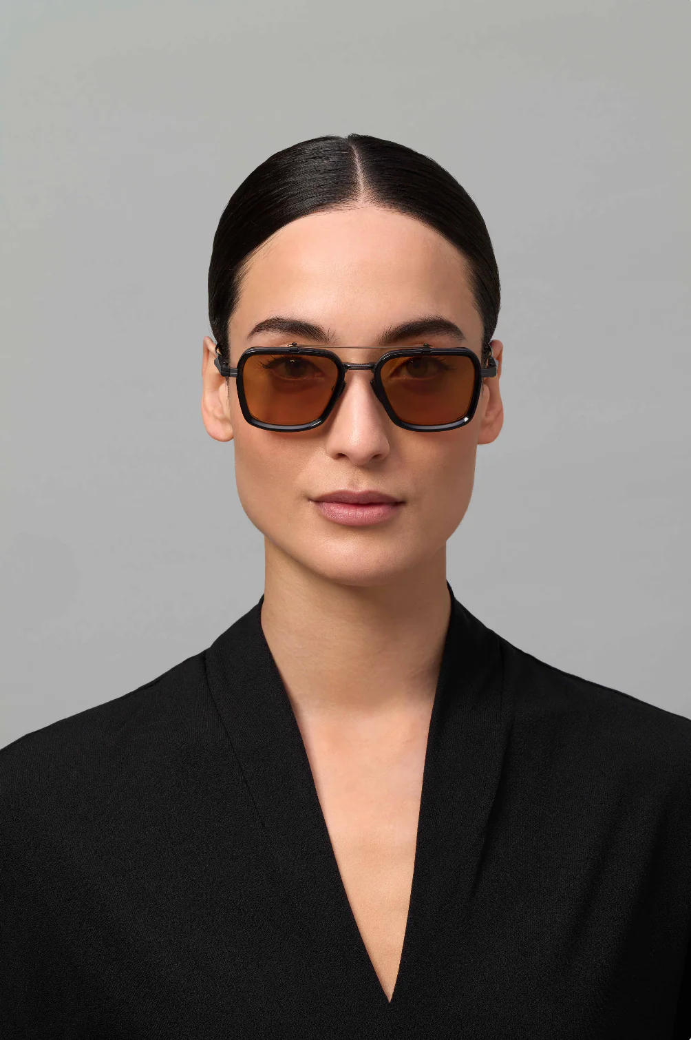 AKONI AKS507E SOLIS BLK BRN 51 SUNGLASSES