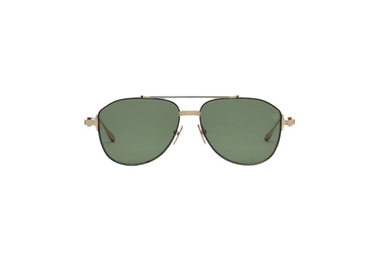AKONI AKS521A HELIOS GLD BLK 57 SUNGLASSES