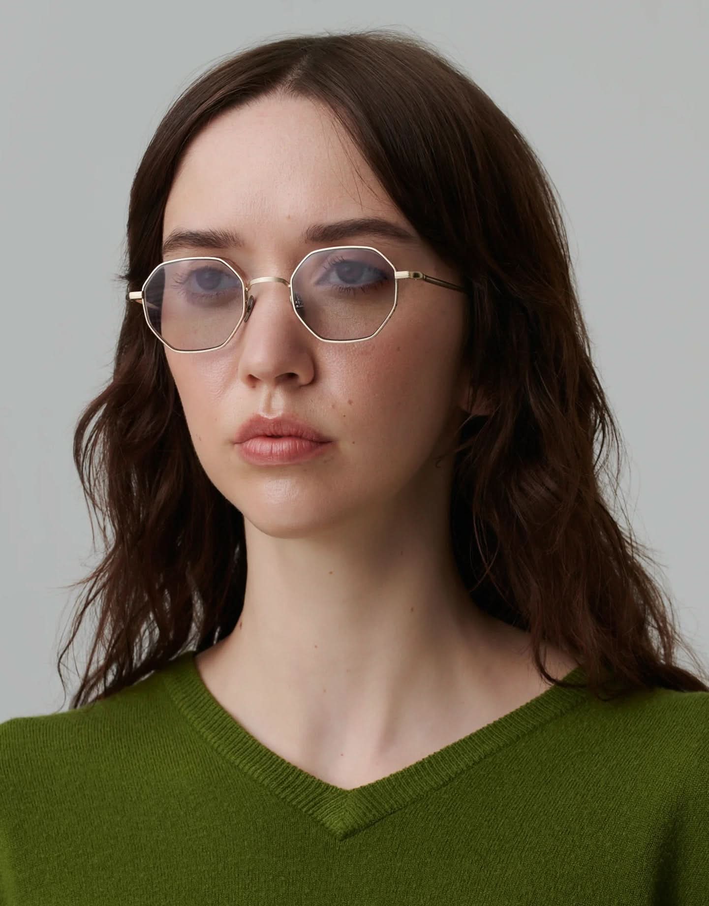 AHLEM GAILLON GREY GOLD BRUSHED 46 SUNGLASSES
