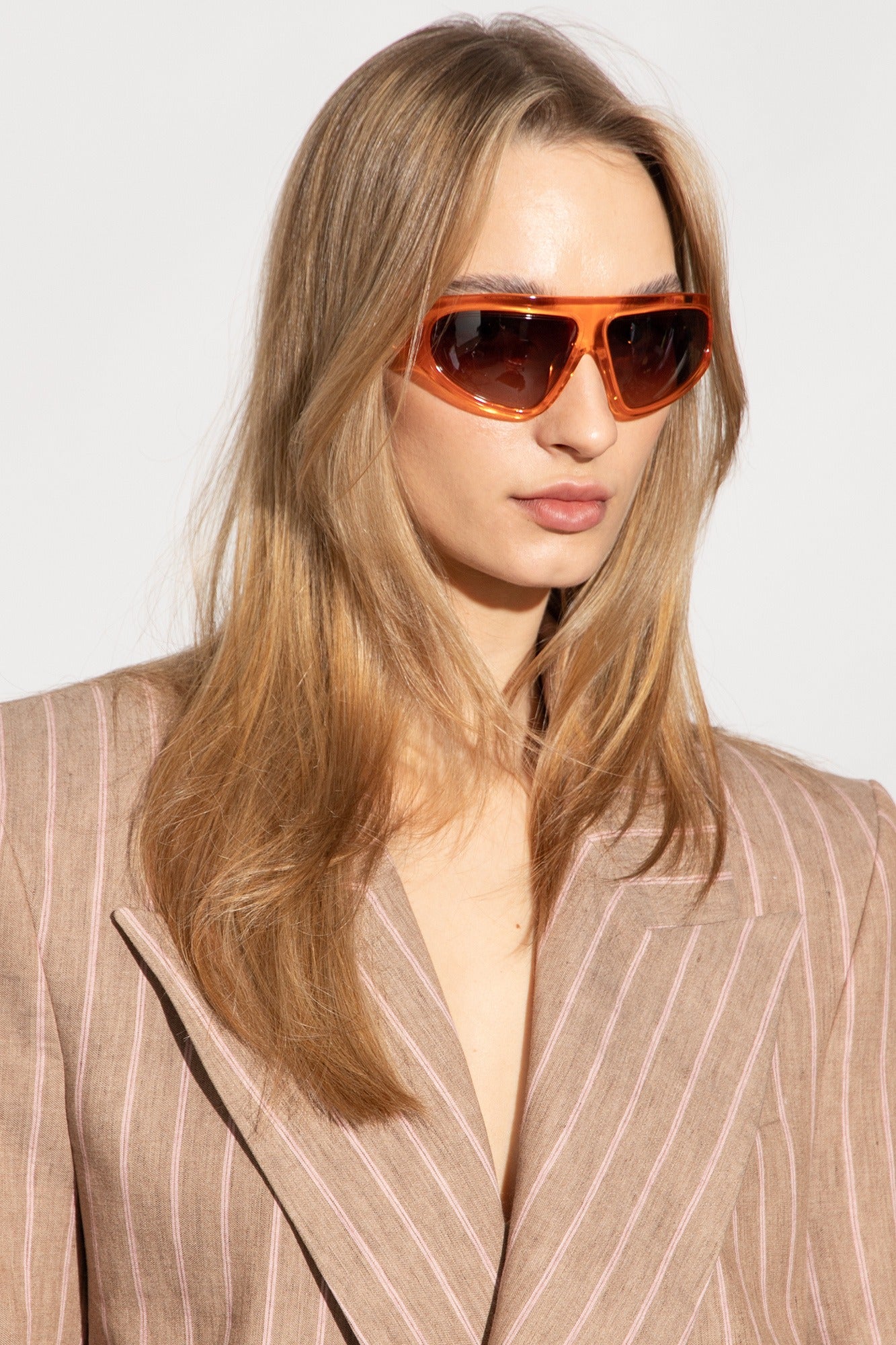 BALMAIN PARIS BPS143D B-ESCAPE ORG GLD 62 SUNGLASSES