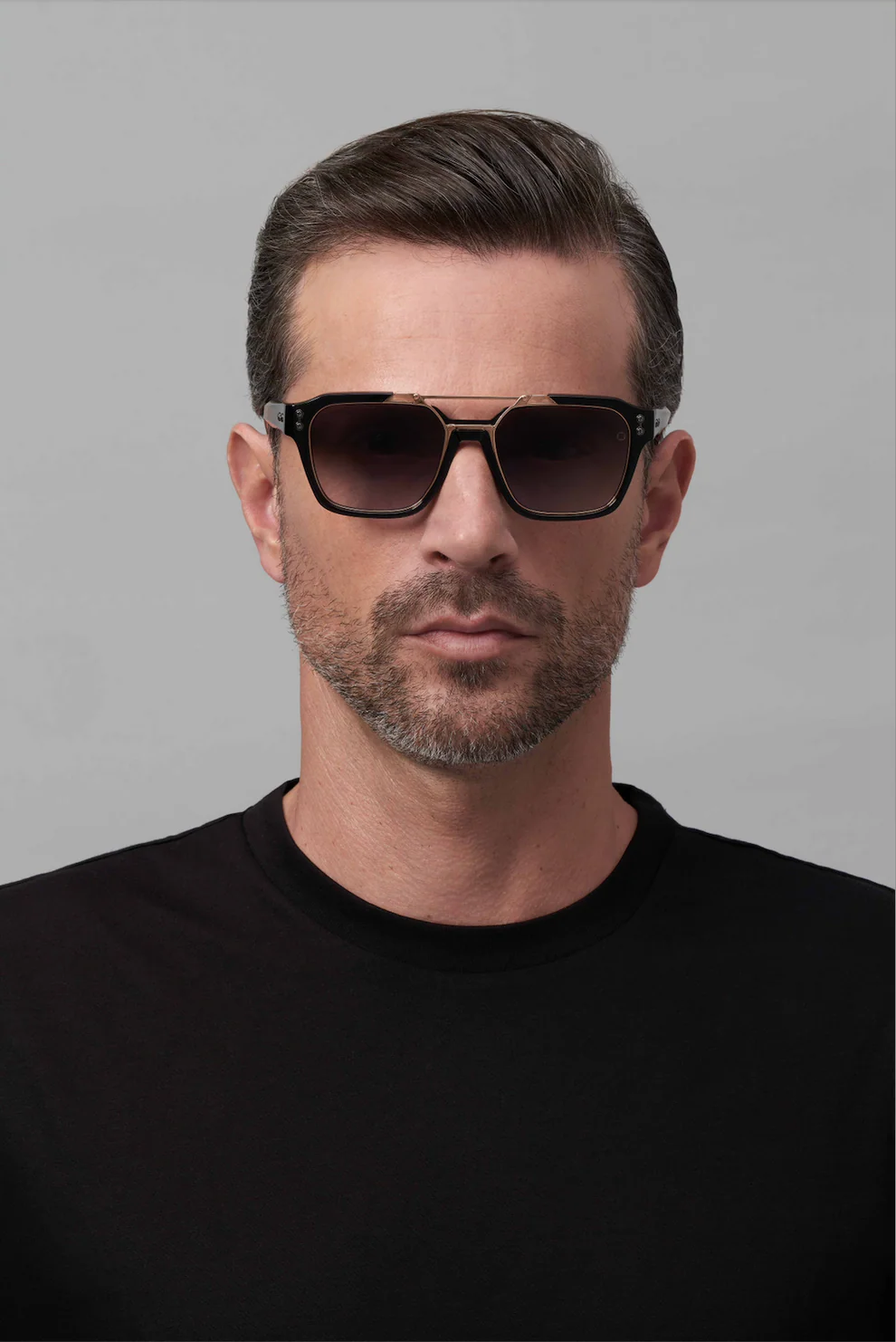AKONI AKS509A DISCOVERY BLK RSE 55 SUNGLASSES