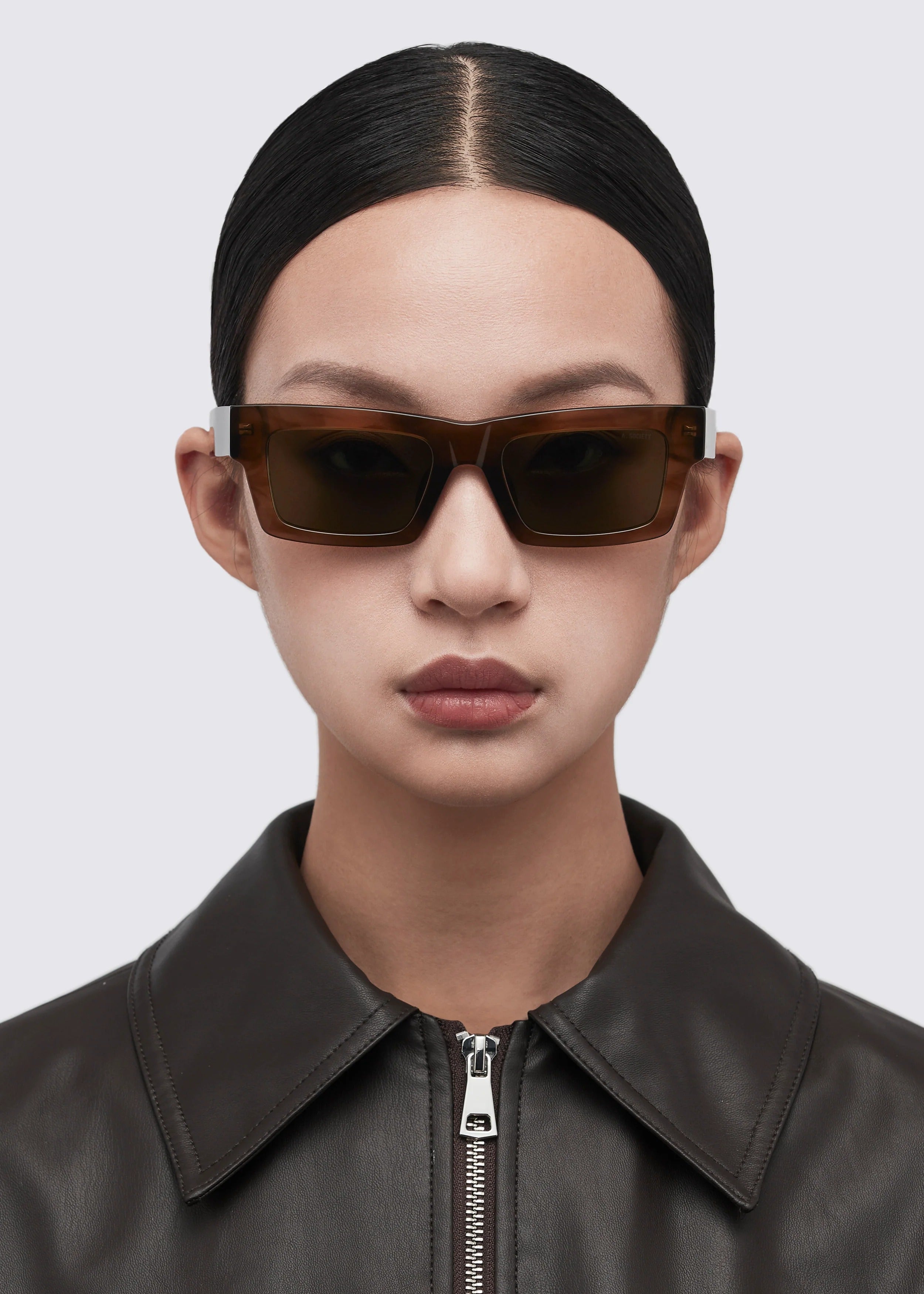 A SOCIETY AVIS BROWN 52 SUNGLASSES