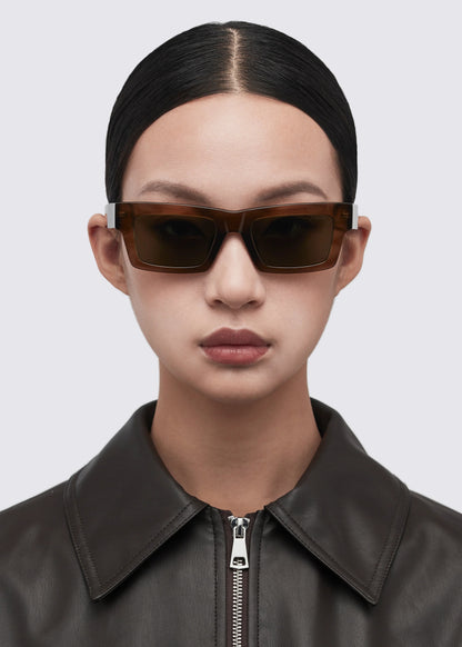 A SOCIETY AVIS BROWN 52 SUNGLASSES