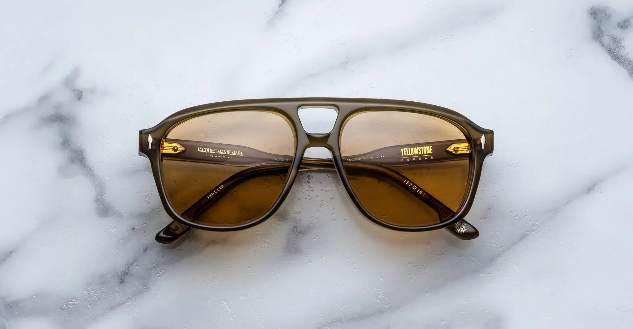 JACQUES MARIE MAGE COUGAR 28/350 YELLOWSTONE JMMCX8R 57 SUNGLASSES