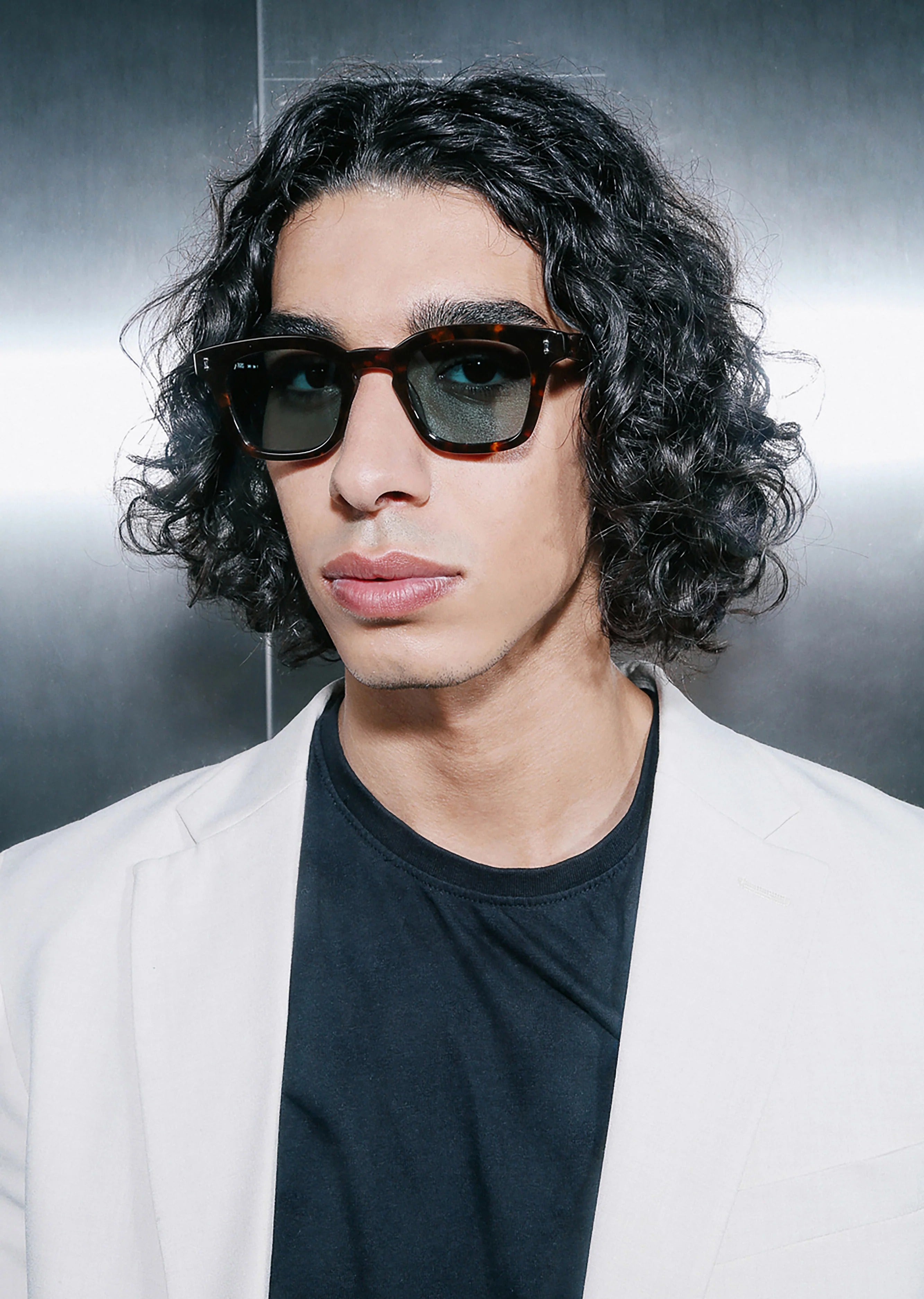 PETER AND MAY S101 SUN SON TORTOISE GRN 47 SUNGLASSES