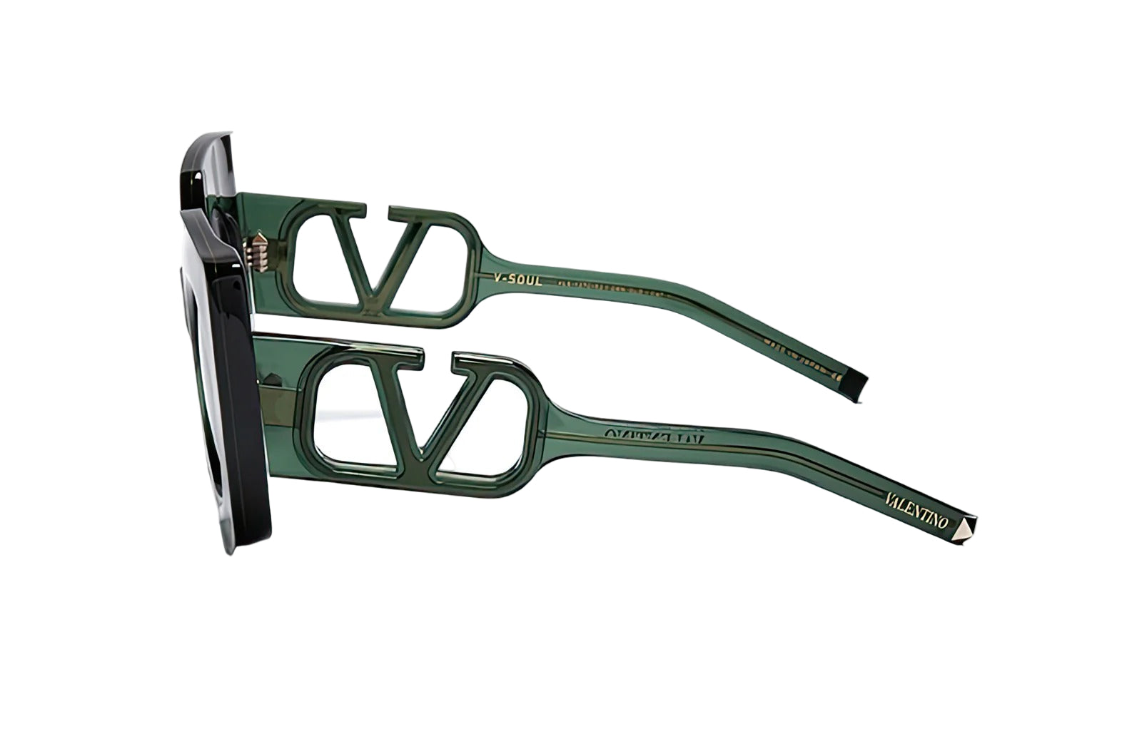 VALENTINO VLS127C V-SOUL GRN GLD 53 SUNGLASSES