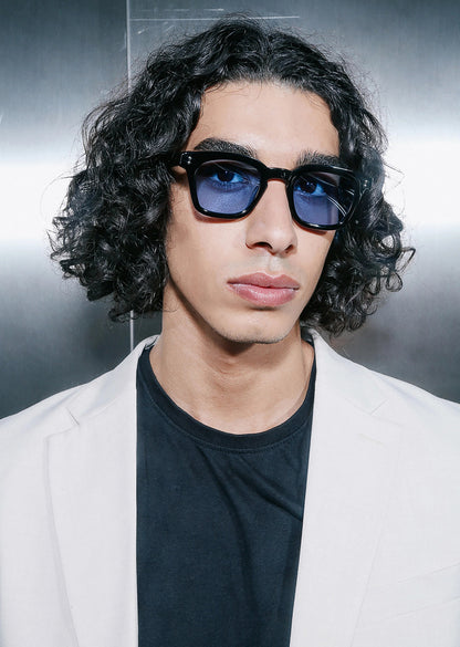 PETER AND MAY S101 SUN BLK BLU 47 SUNGLASSES