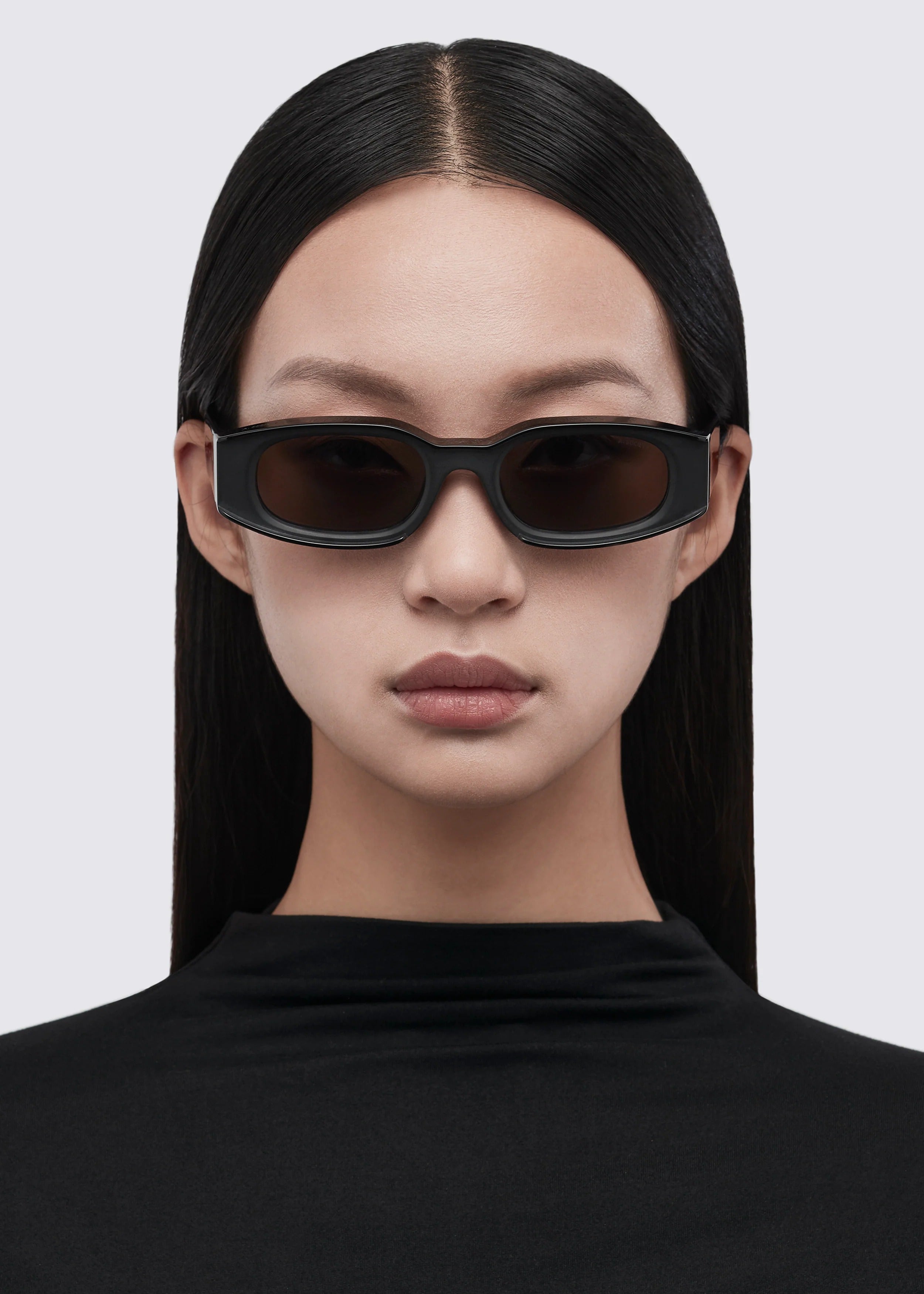 A SOCIETY DECLAN BLACK 53 SUNGLASSES
