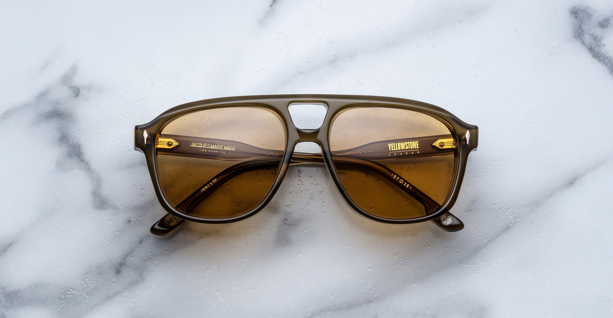JACQUES MARIE MAGE COUGAR 28/350 YELLOWSTONE JMMCX8R 57 SUNGLASSES