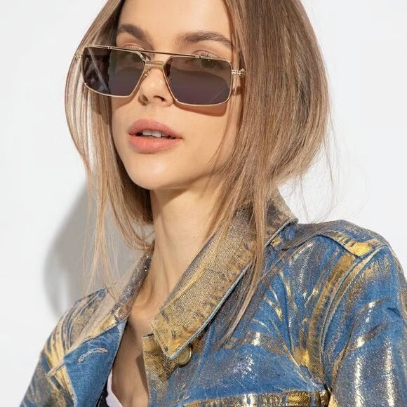 VALENTINO VLS111A V-SEI GLD BLK 58 SUNGLASSES