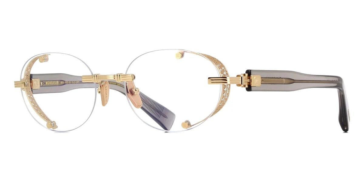 BALMAIN PARIS BPX153D MONSIEUR GLD GRY 53 FRAME