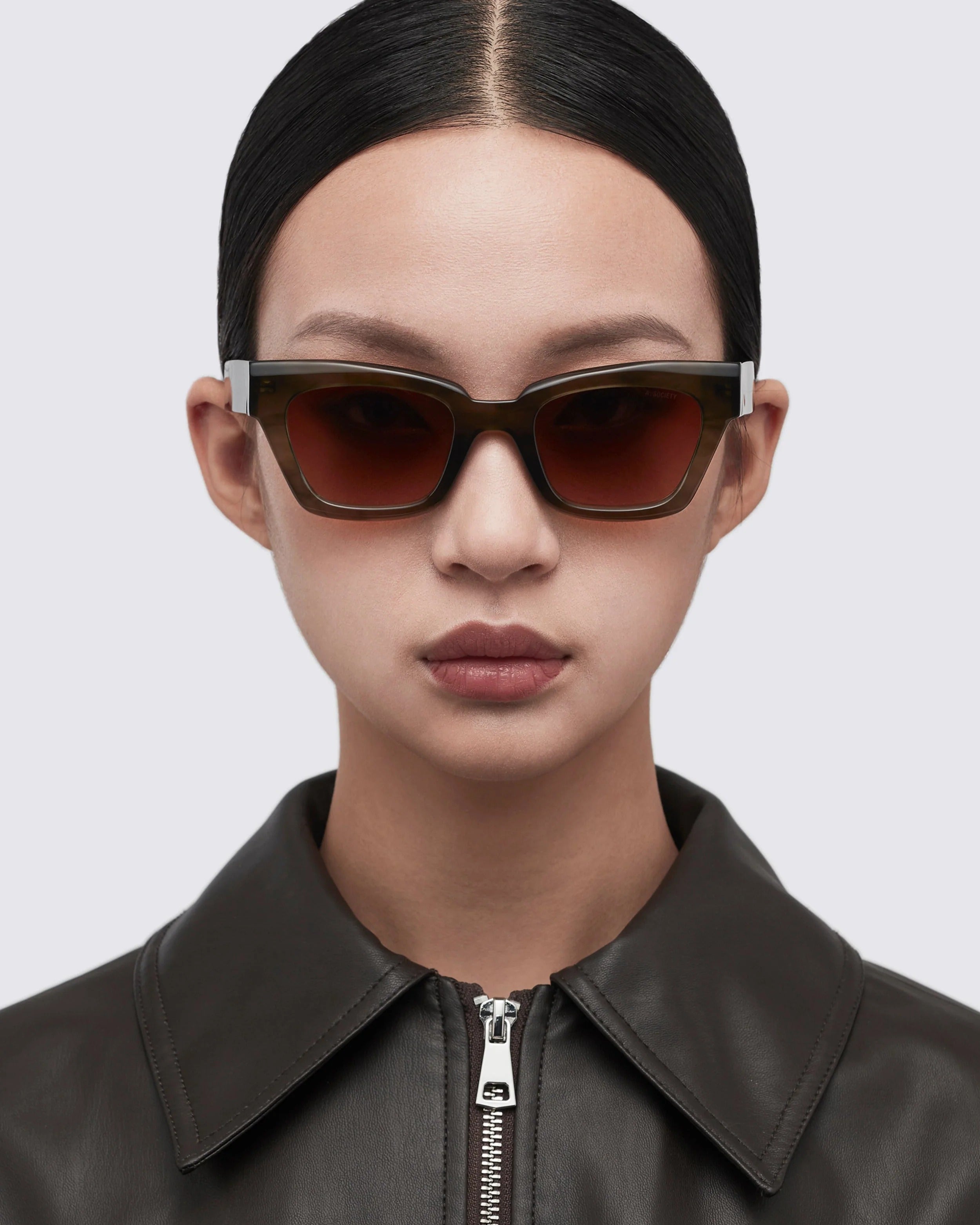 A SOCIETY DENVER GREEN 50 SUNGLASSES