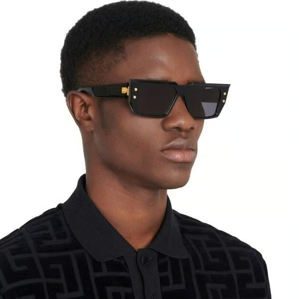 BALMAIN PARIS BPS128A B-VI BLK GLD 54 SUNGLASSES