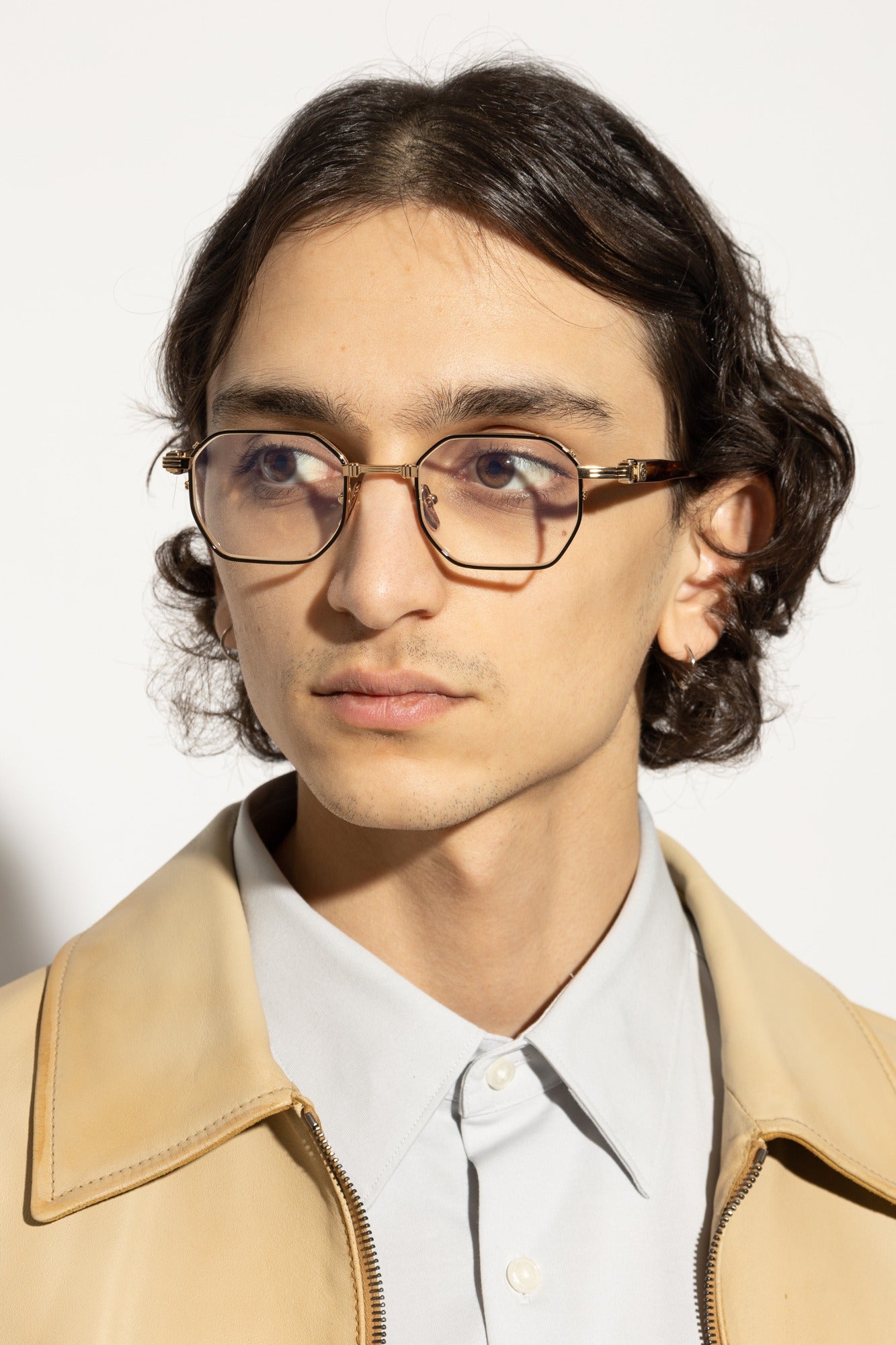 BALMAIN PARIS BPX166B SAINT JEAN II GLD BRN 48 FRAME