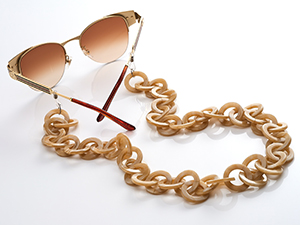 Golden Sunglasses With Chain
