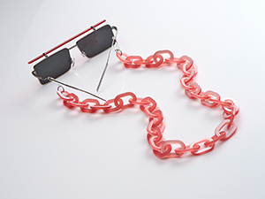 Glasses with Red Chain