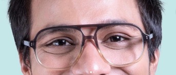 Glasses on Eye